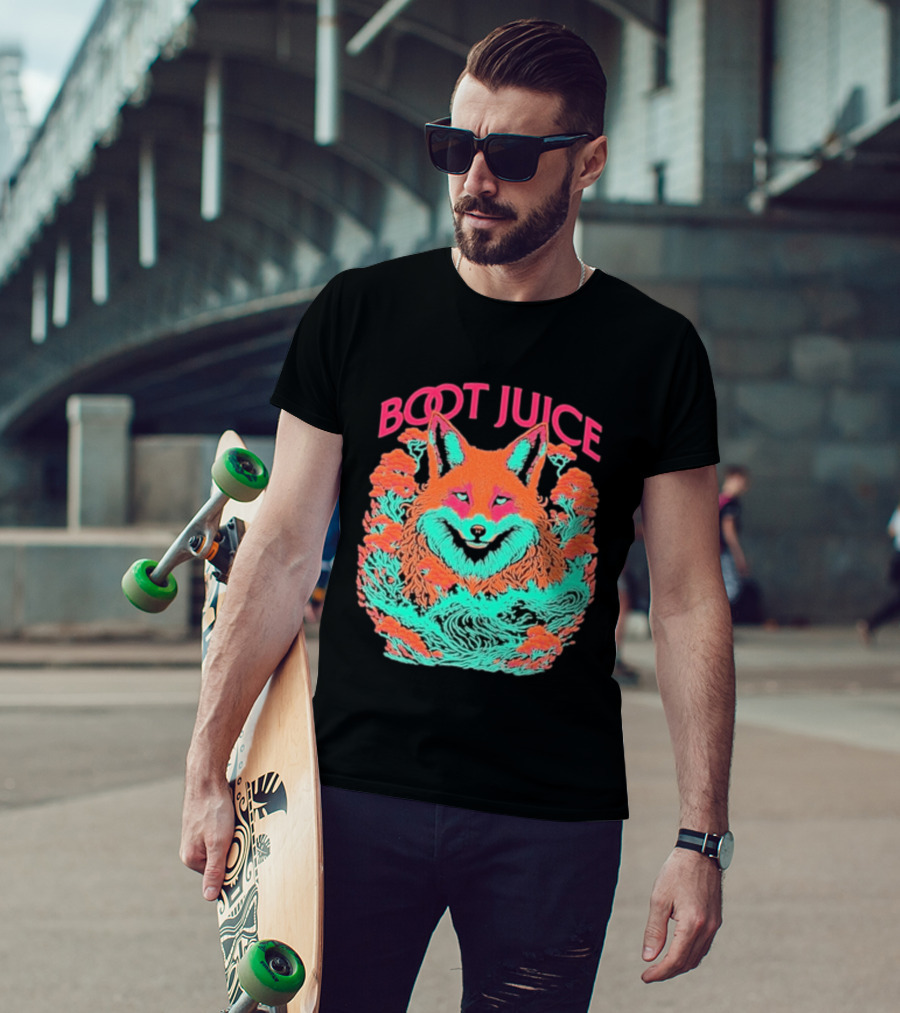 Boot Juice Psychedelic Neon Fox T-Shirt