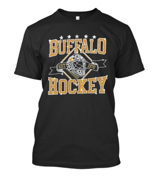 Buffalo Hockey Est 1970 Vintage Style Goalie Mask Five Stars T-Shirt