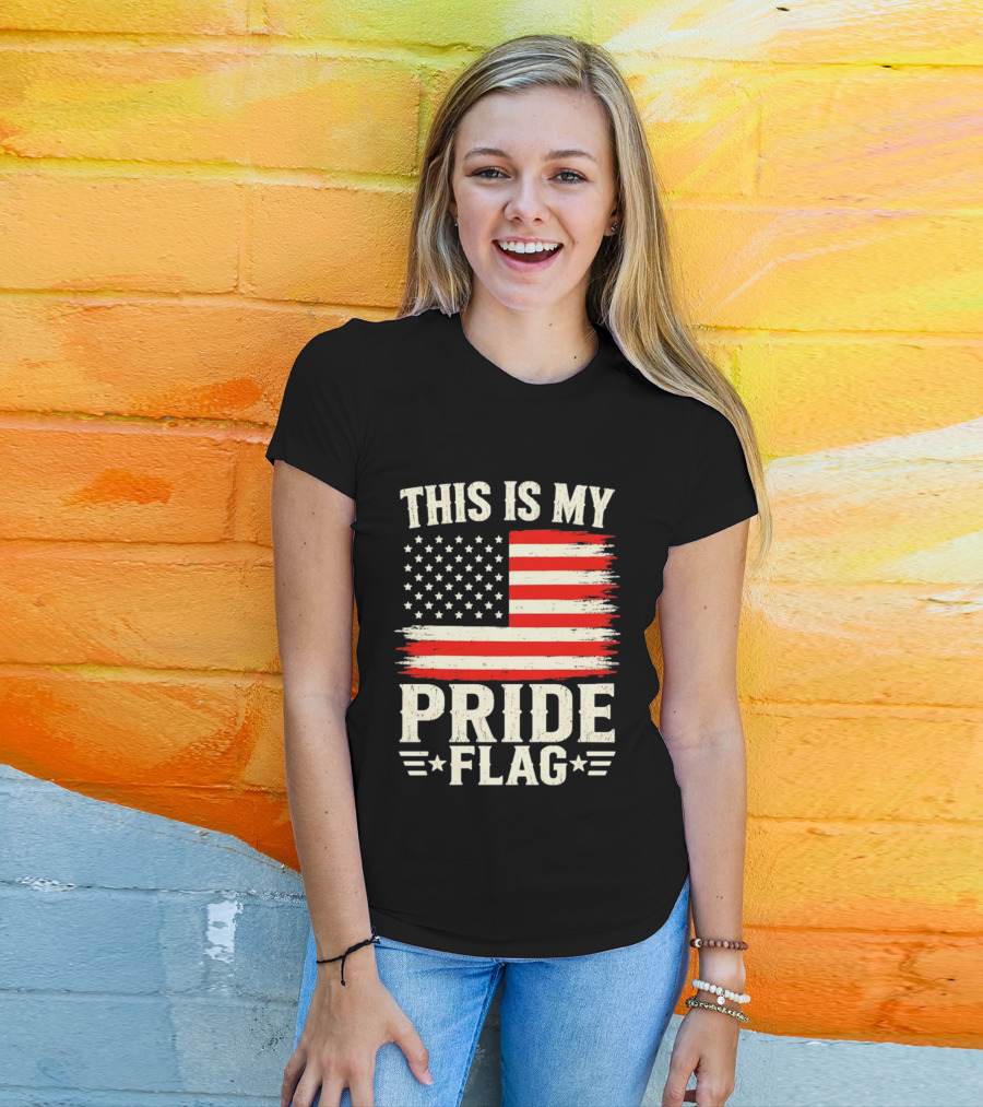 This Is My Pride Flag American Flag Stars And Stripes T-Shirt