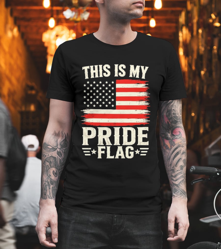 This Is My Pride Flag American Flag Stars And Stripes T-Shirt