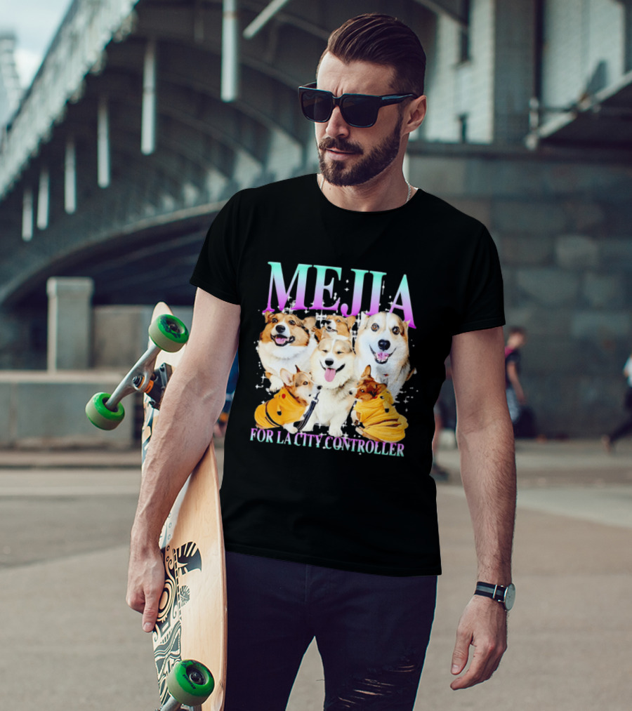 MEJIA Corgi For LA City Controller T-Shirt