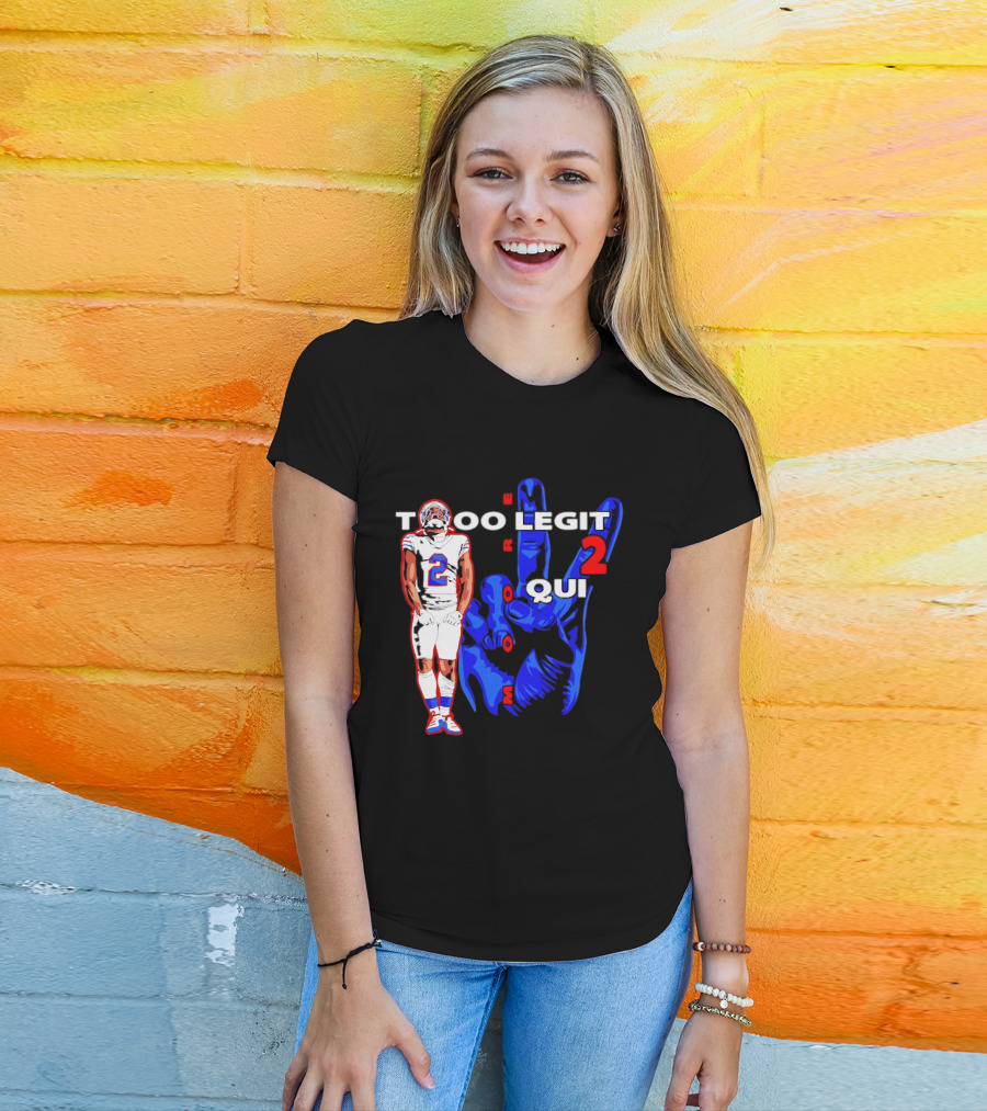Too Legit 2 Quit DJ Moore Number 2 Buffalo Bills T-Shirt