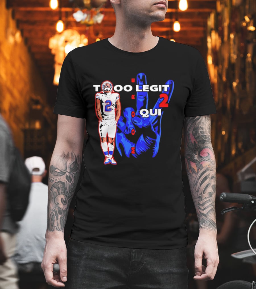 Too Legit 2 Quit DJ Moore Number 2 Buffalo Bills T-Shirt