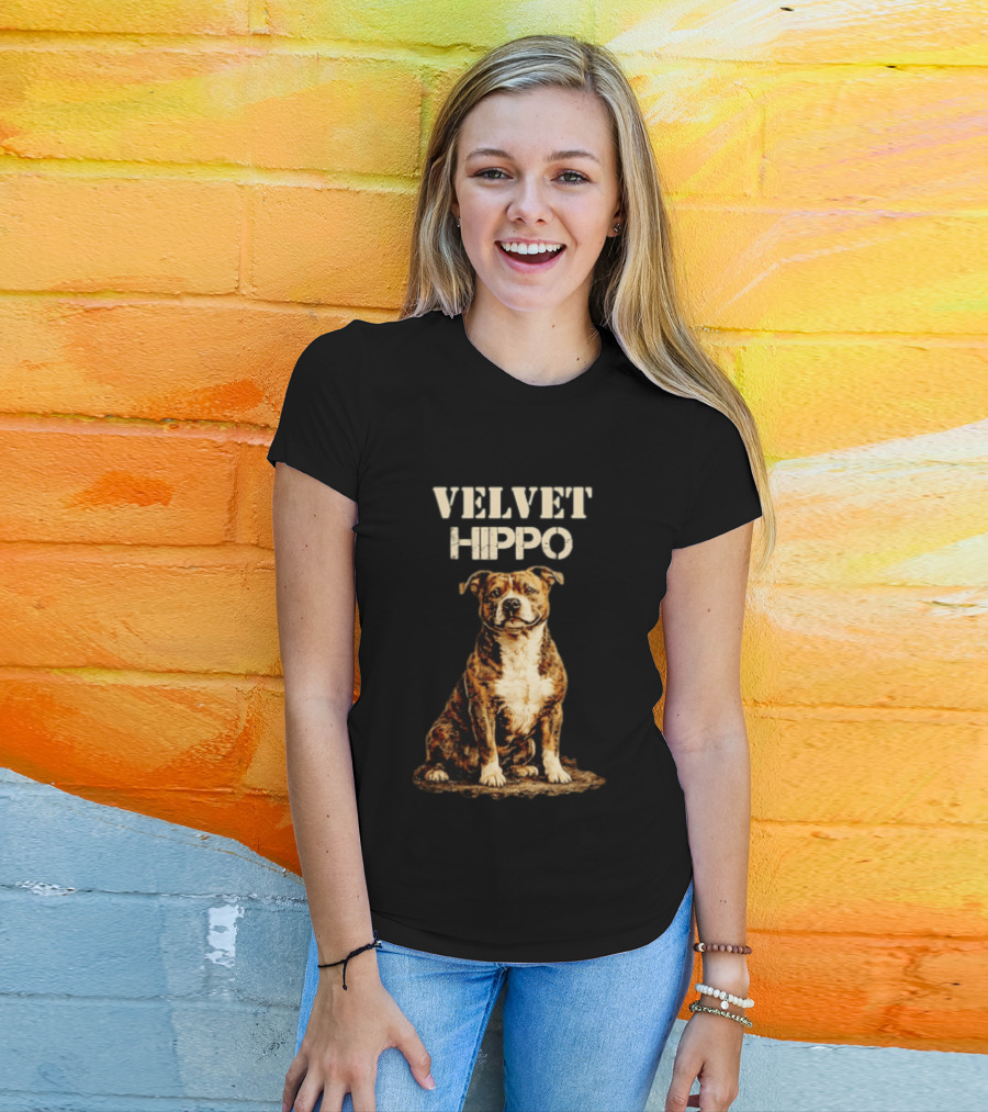 Velvet Hippo Dog T-Shirt