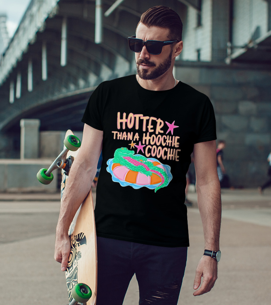 Hotter Than A Hoochie Coochie Alligator Float Summer Vibes T-Shirt