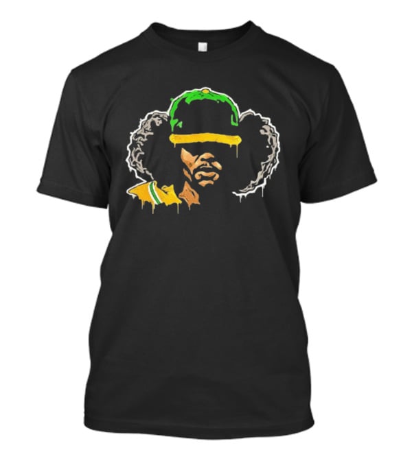 Jimi Hendrix Groovy Green Afro Psychedelic T-Shirt