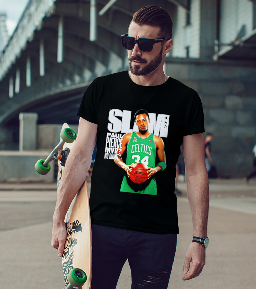Paul Pierce Celtics 34 MVP No Doubt Slam T-Shirt