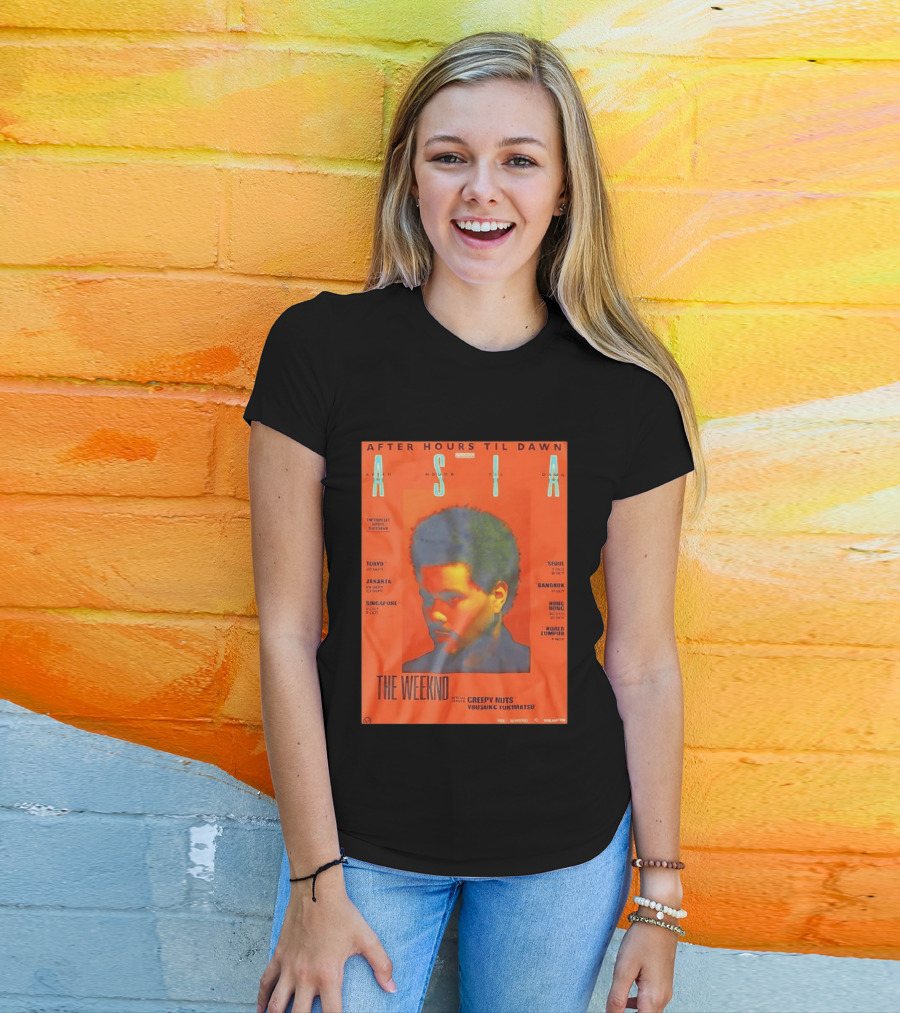 The Weeknd After Hours Til Dawn Asia Tour 2023 Tokyo Jakarta Singapore Seoul Bangkok Hong Kong Kuala Lumpur T-Shirt