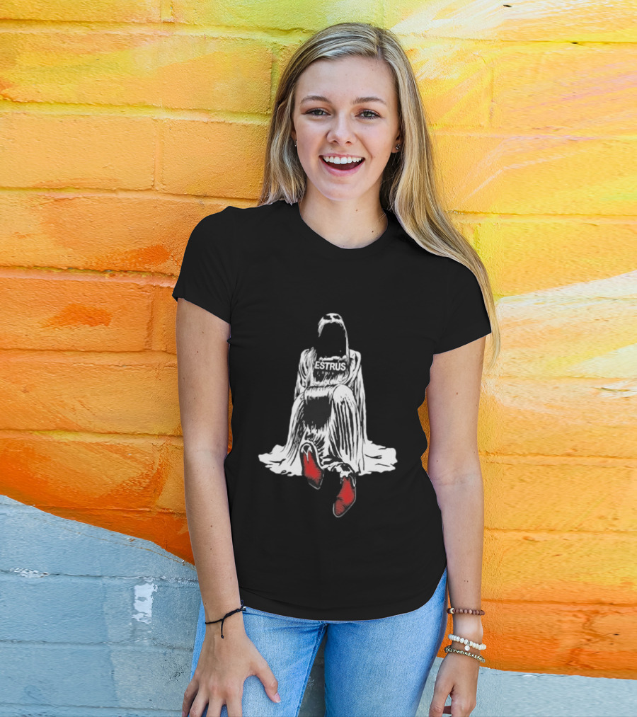 Tove Lo Estrus Red Boots Monochrome Cloaked Figure T-Shirt