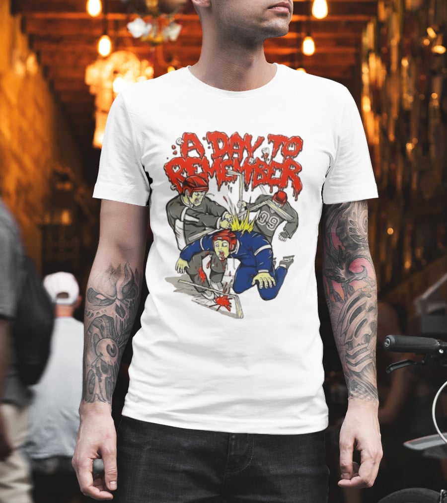 A Day To Remember Hockey Players Fighting Scene T-Shirt