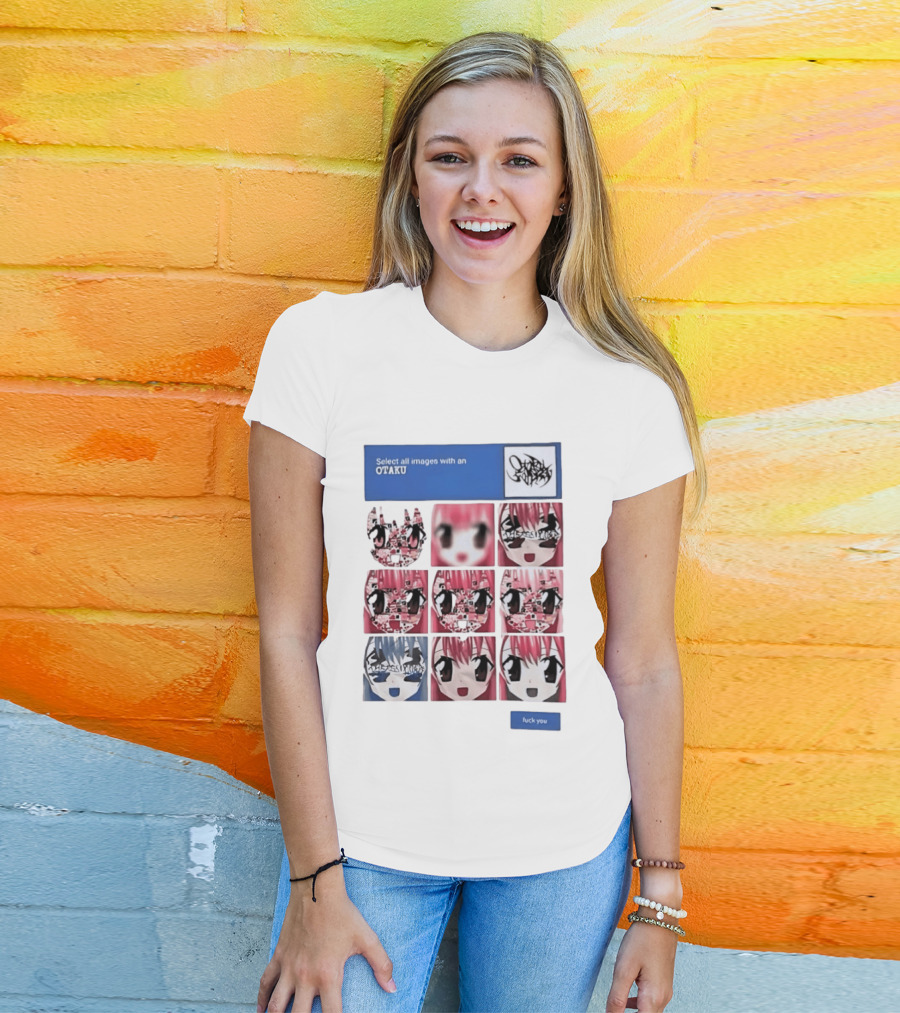 Select All Images With An Otaku Anime Aesthetic CAPTCHA Meme T-Shirt
