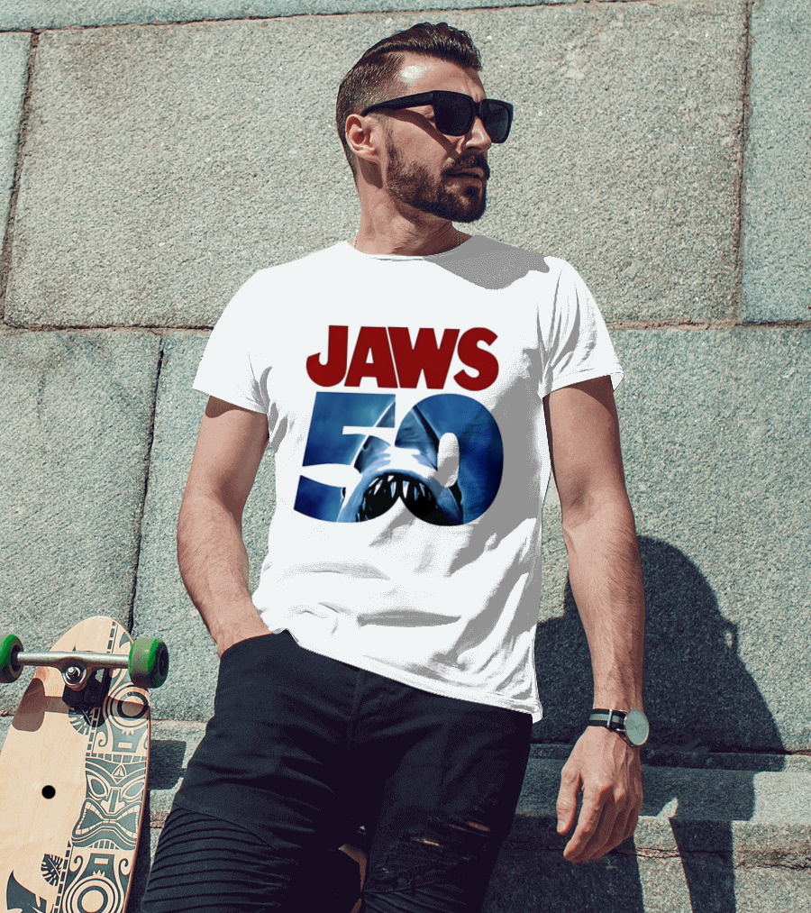 Jaws 50th Anniversary Shark Attack Celebration T-Shirt