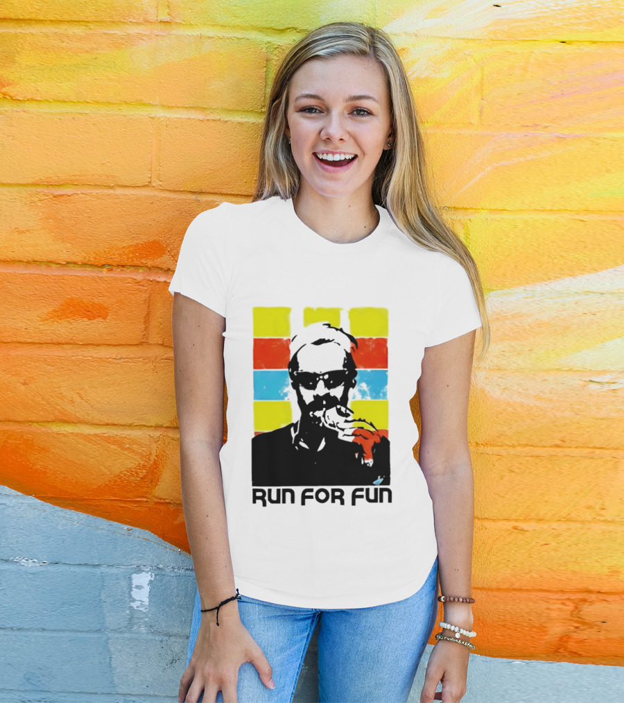 Run For Fun Retro Color Block T-Shirt
