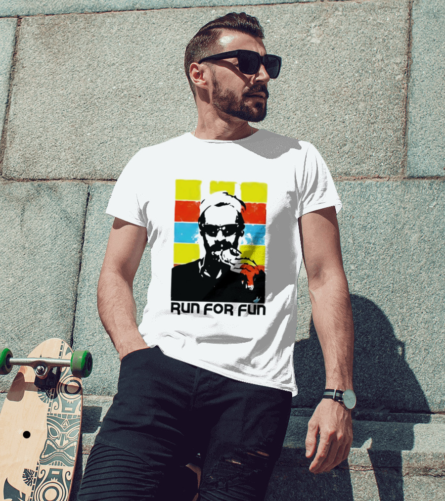 Run For Fun Retro Color Block T-Shirt