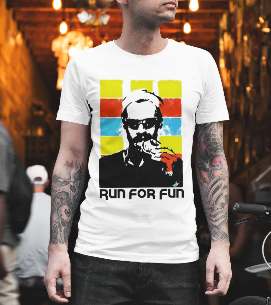 Run For Fun Retro Color Block T-Shirt