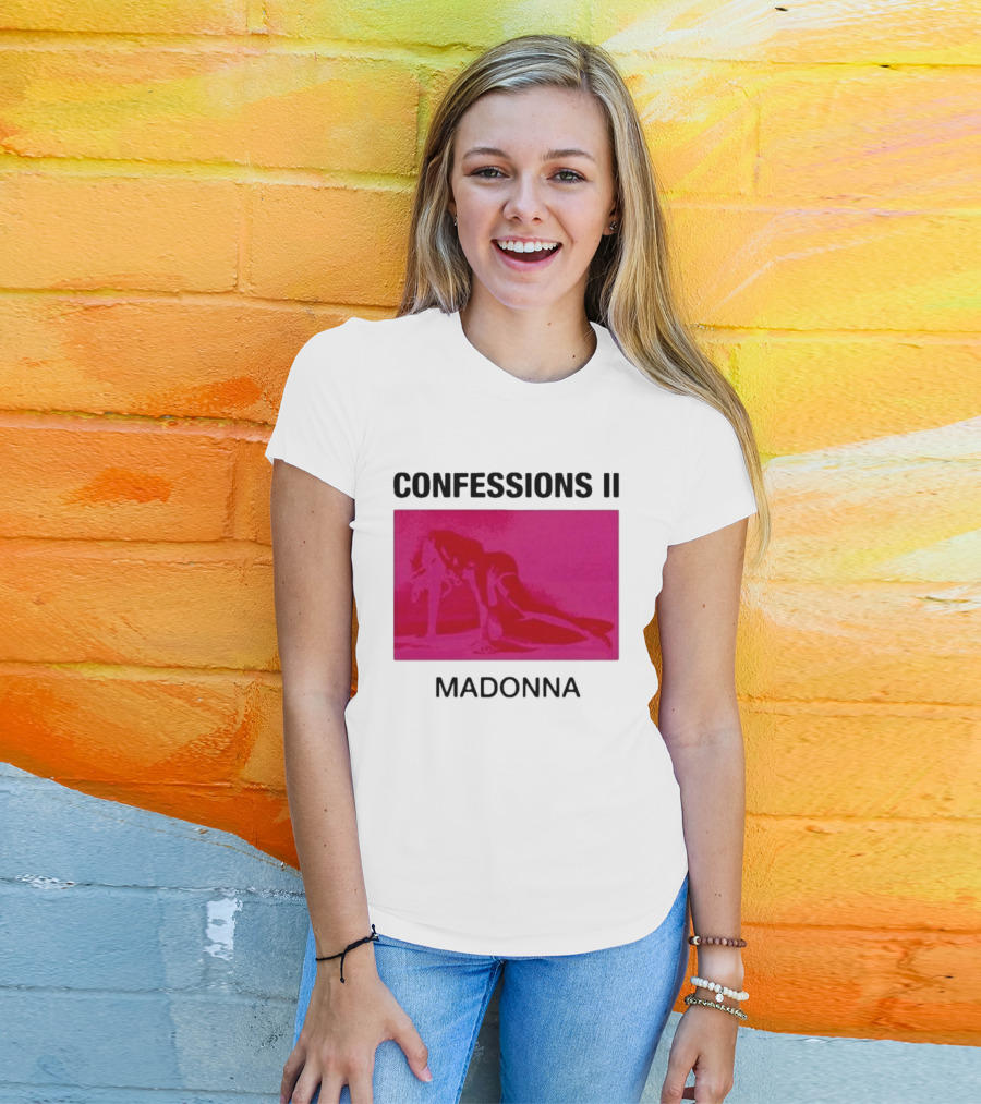Madonna Confessions II Neon Pink Crawling Pose T-Shirt