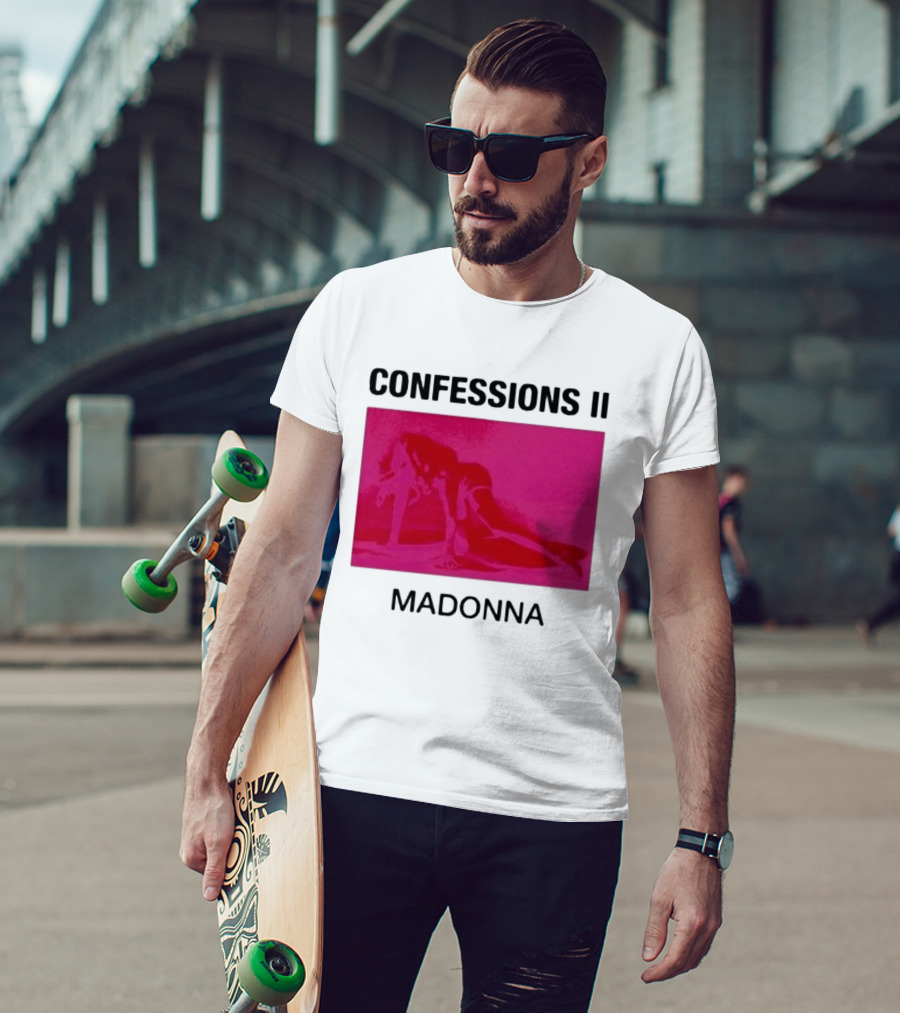 Madonna Confessions II Neon Pink Crawling Pose T-Shirt