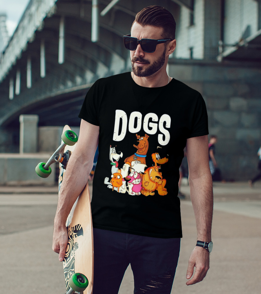 DOGS Astro Scooby Doo Jake Droopy Brian Griffin Courage Pluto Muttley T-Shirt
