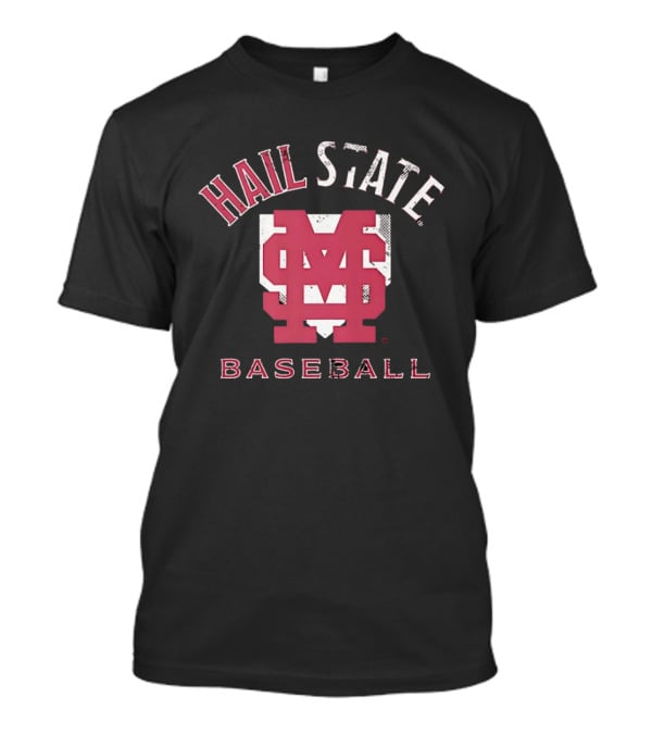 Hail State MSU Baseball Home Plate T-Shirt