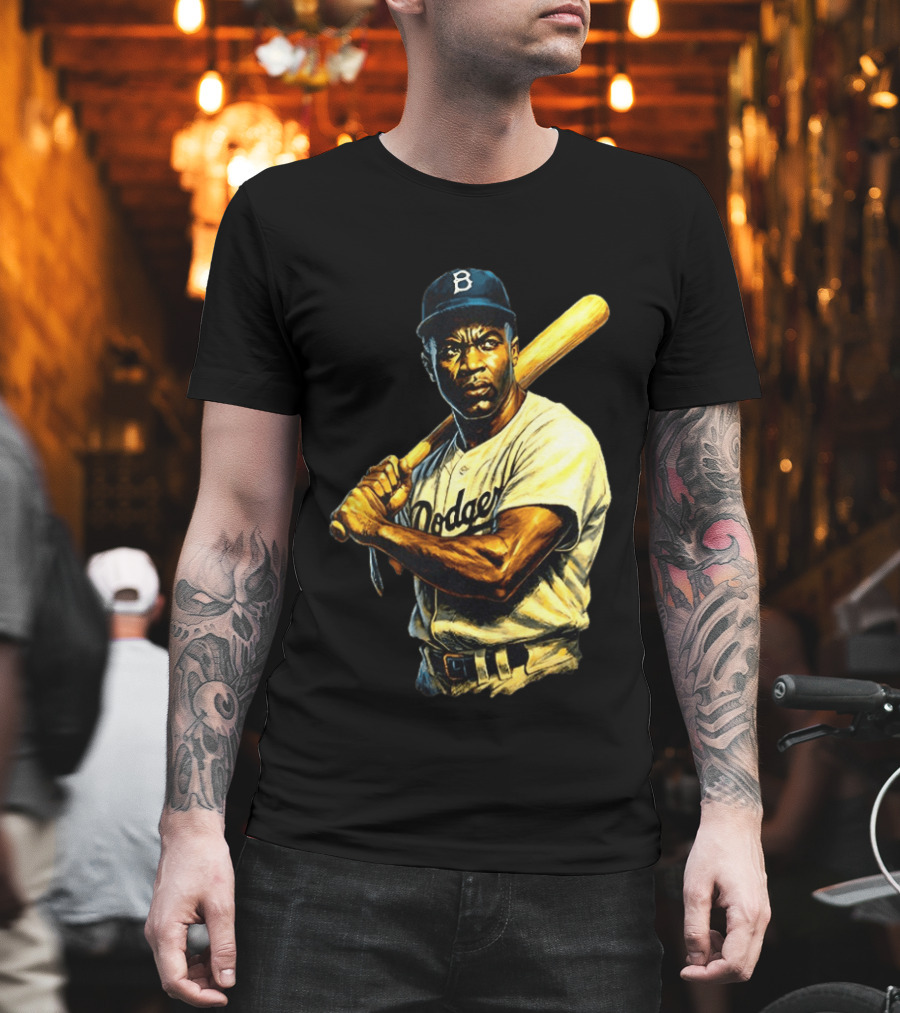 Jackie Robinson Brooklyn Dodgers Baseball Legend T-Shirt