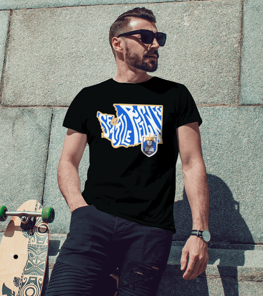 Seattle Reign FC Groovy Team State Seattle Reign FC Crest T-Shirt