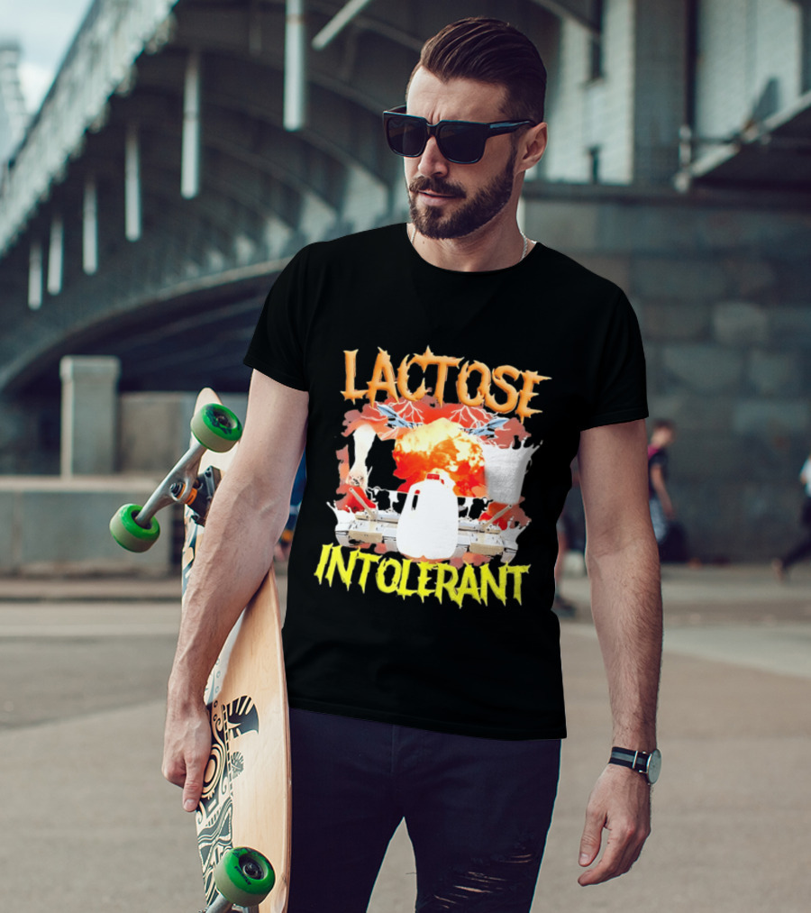 Lactose Intolerant Explosive Milk Jug Meme T-Shirt