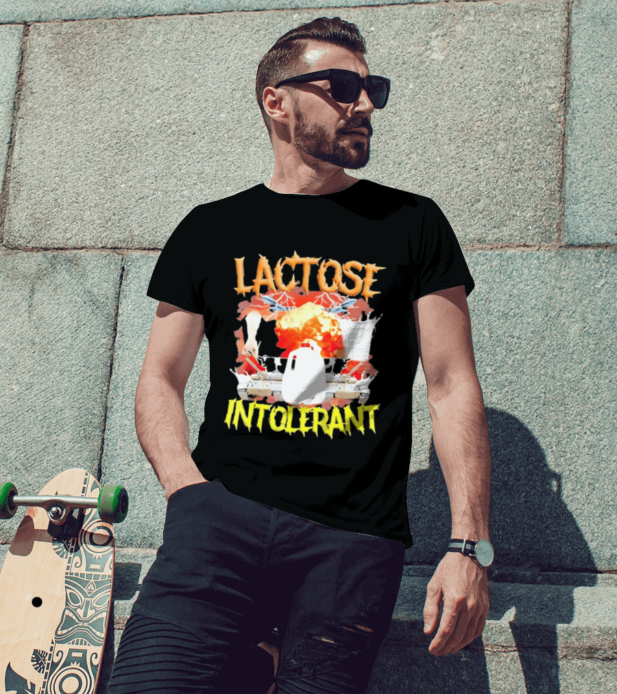 Lactose Intolerant Explosive Milk Jug Meme T-Shirt
