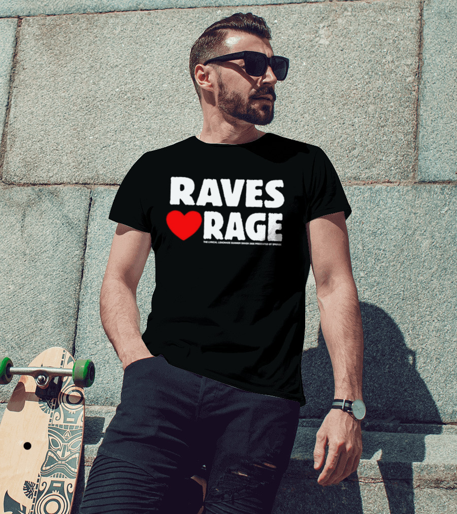 Raves Love Rage Summer Smash 2026 Festival Black Trucker T-Shirt