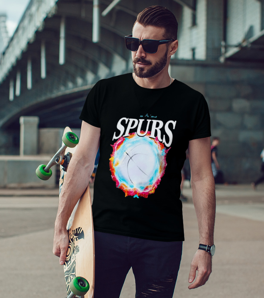 San Antonio Spurs Basketball Cosmic Energy Burst 2026 T-Shirt