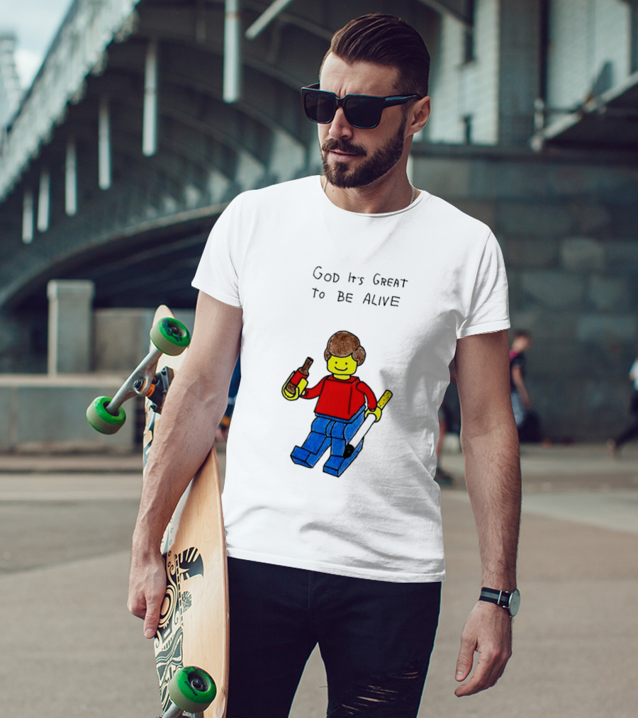 Lego God It's Great To Be Alive Paintbrush And Bottle T-Shirt