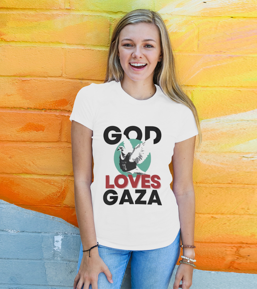 GOD LOVES GAZA Bird T-Shirt