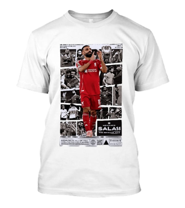 Mohamed Salah Liverpool FC The Egyptian King Magazine Collage T-Shirt