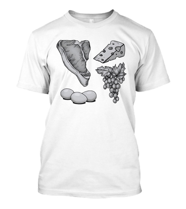 Steak Cheese Eggs Grape Juice Food T-Shirt
