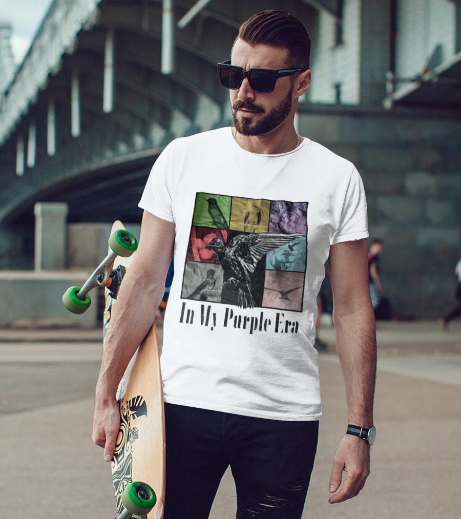 In My Purple Era Swallow Collage T-Shirt