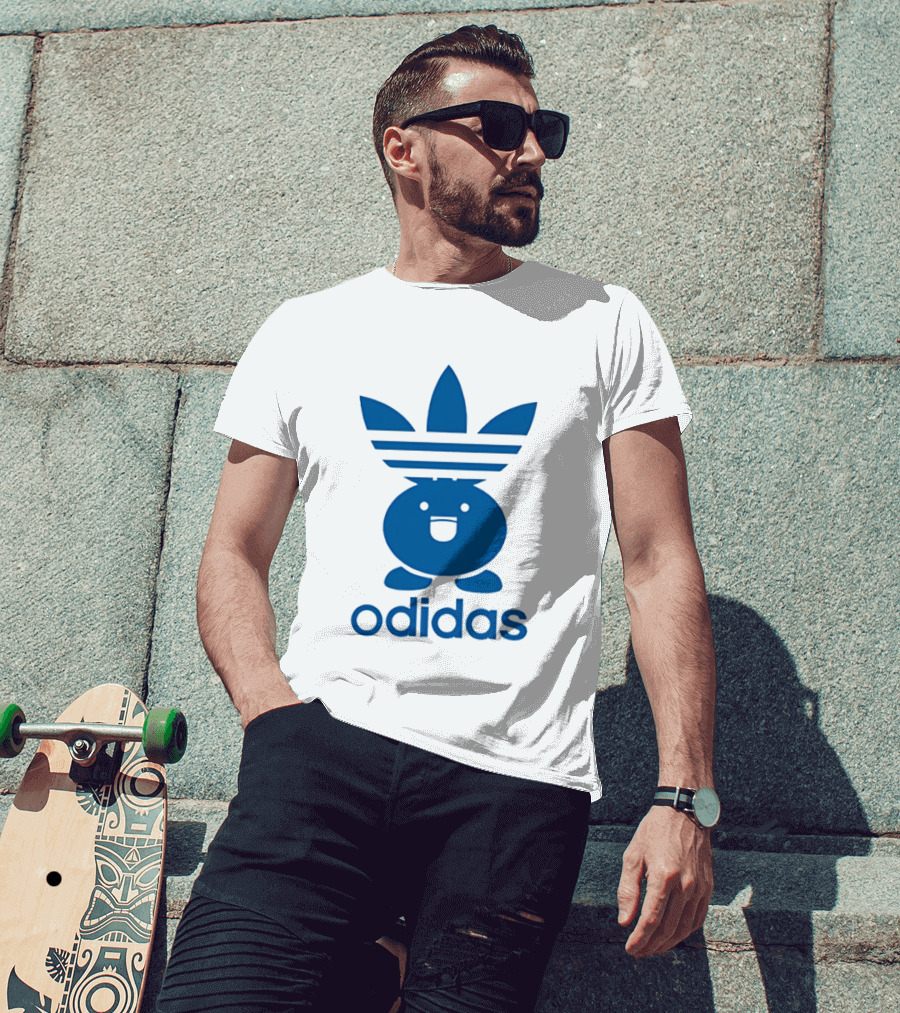 Odidas Pokemon Oddish Mashup Blue T-Shirt