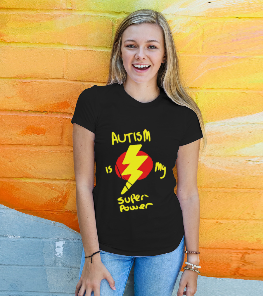 Autism Is My Super Power Lightning Bolt T-Shirt