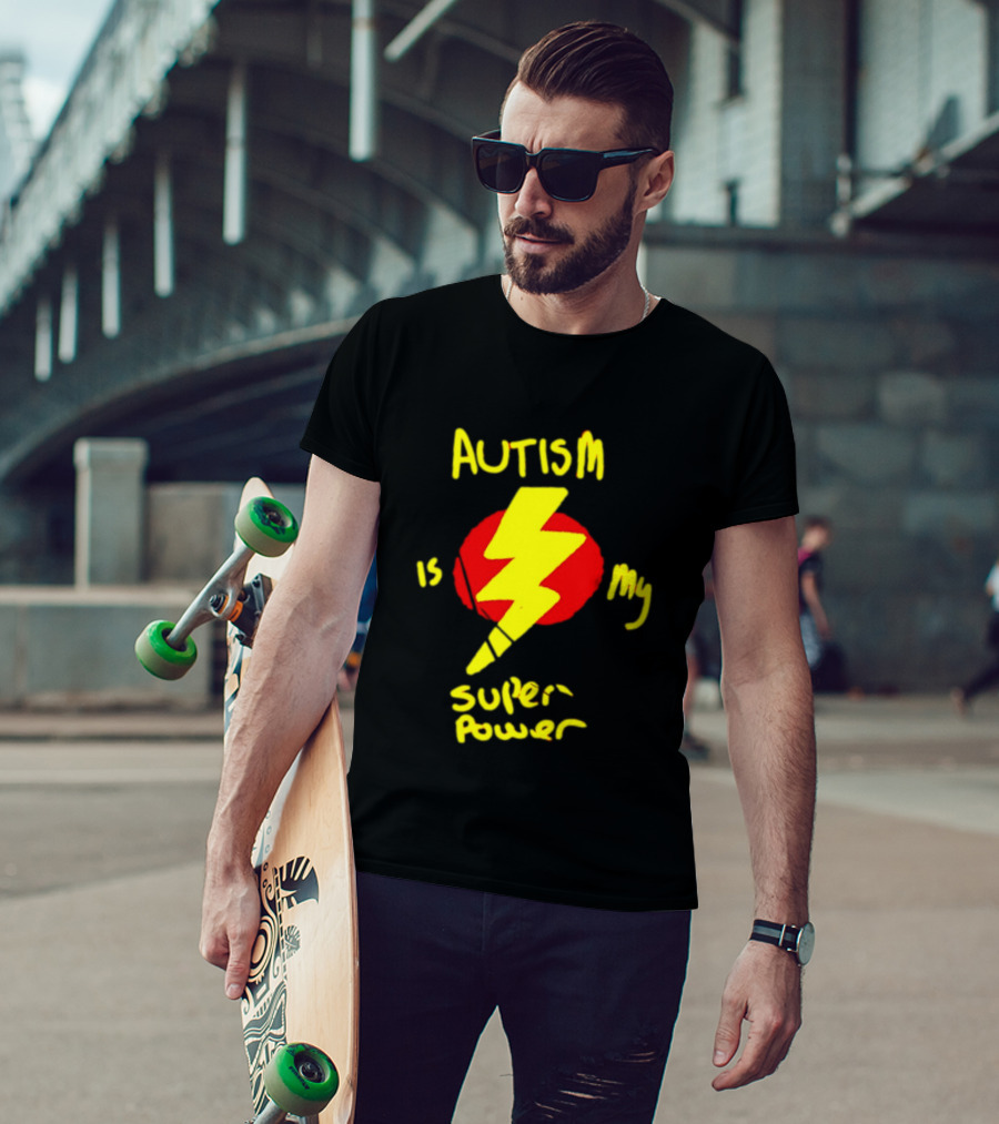Autism Is My Super Power Lightning Bolt T-Shirt