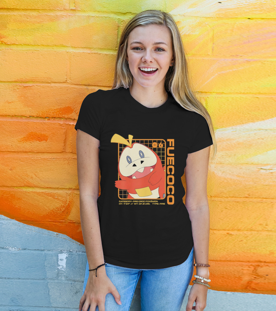 Fuecoco Fire Croc Pokémon Character Art Kanto Region T-Shirt