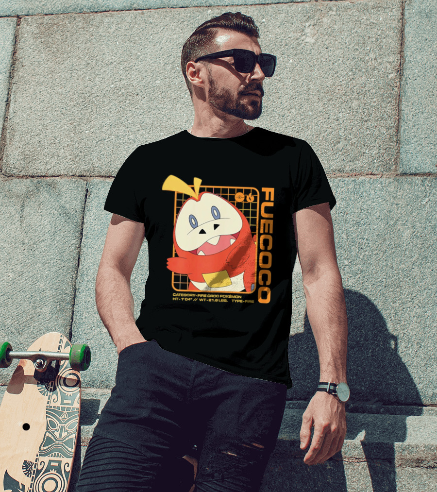 Fuecoco Fire Croc Pokémon Character Art Kanto Region T-Shirt