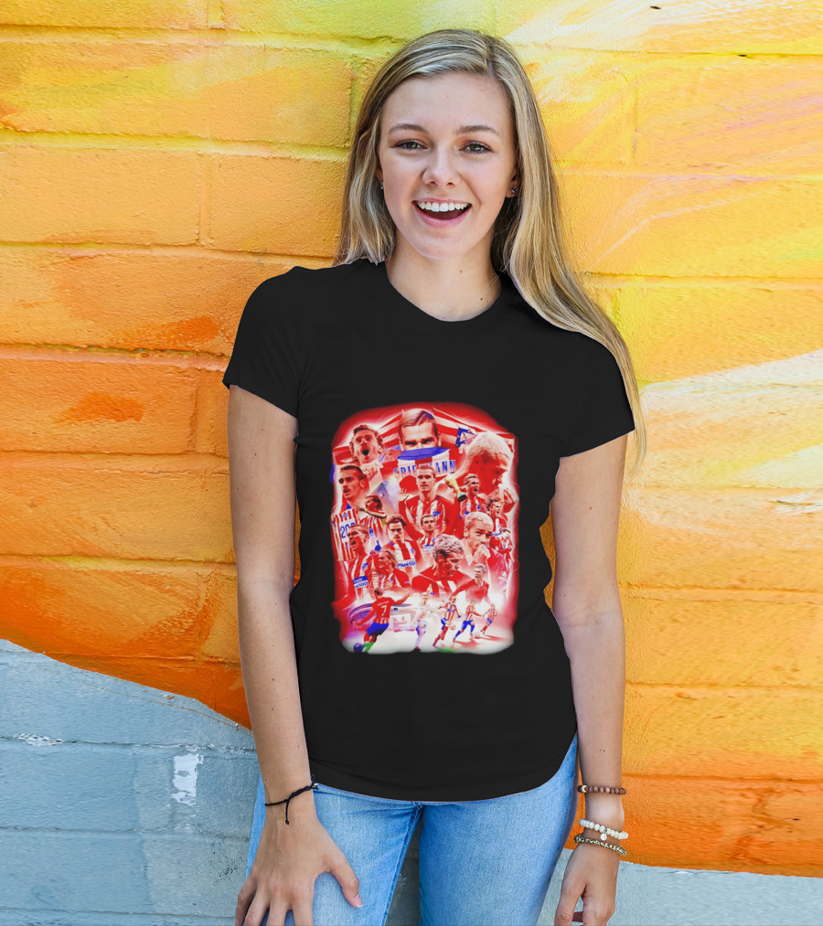 Atlético De Madrid Antoine Griezmann Fan Collage 2026 T-Shirt