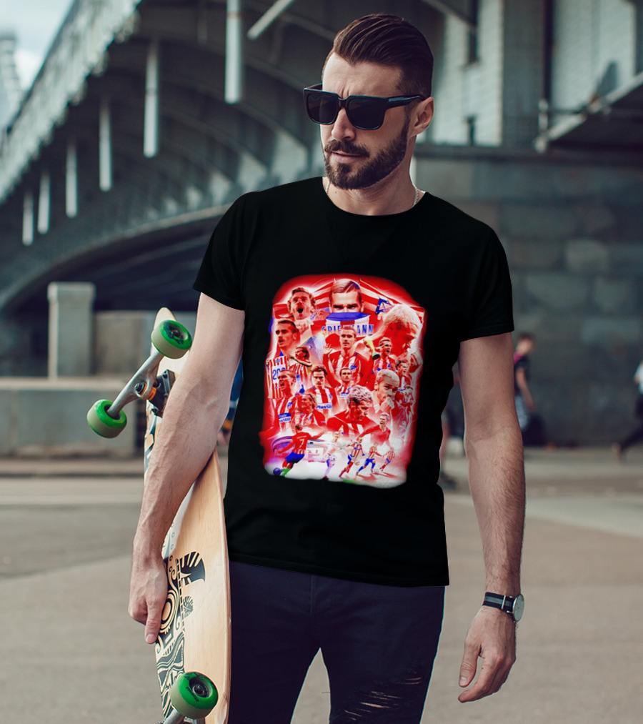 Atlético De Madrid Antoine Griezmann Fan Collage 2026 T-Shirt