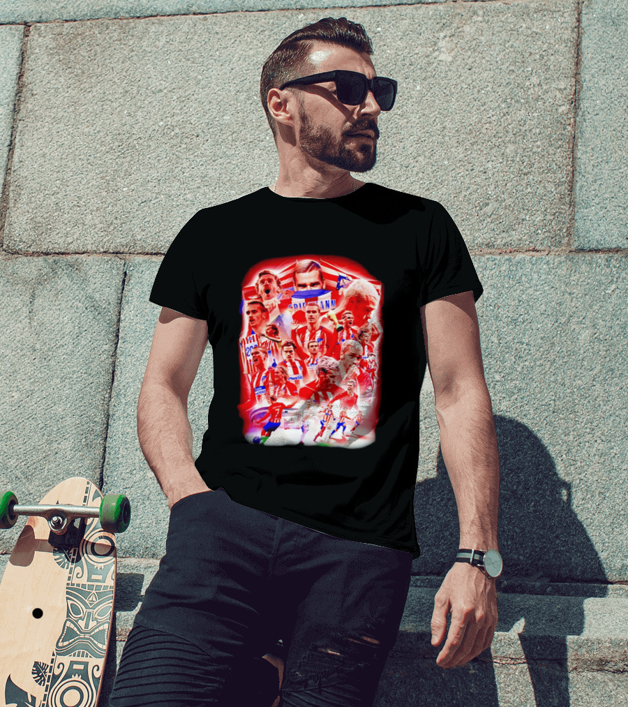 Atlético De Madrid Antoine Griezmann Fan Collage 2026 T-Shirt