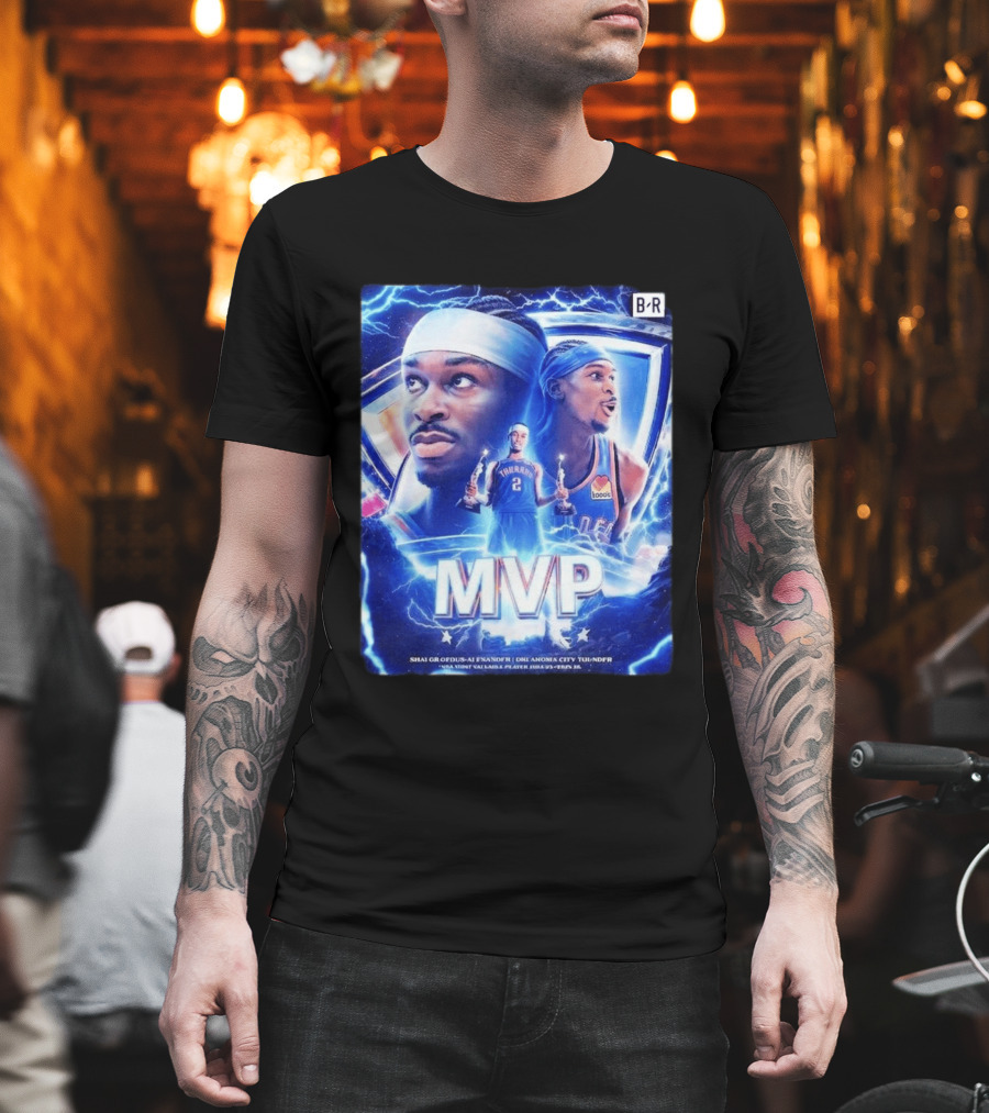 Shai Gilgeous Alexander MVP Thunder 2024 Electrifying Tribute B/R Edition T-Shirt