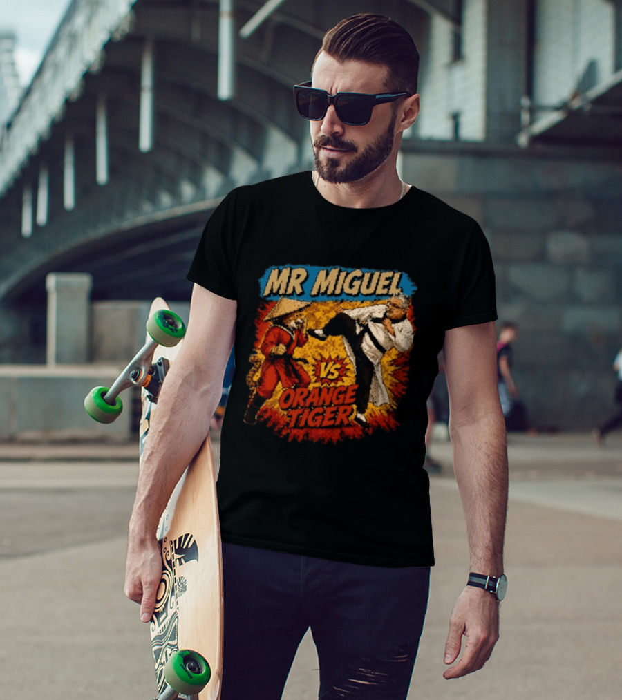 Mr Miguel Vs Orange Tiger Martial Arts Showdown T-Shirt