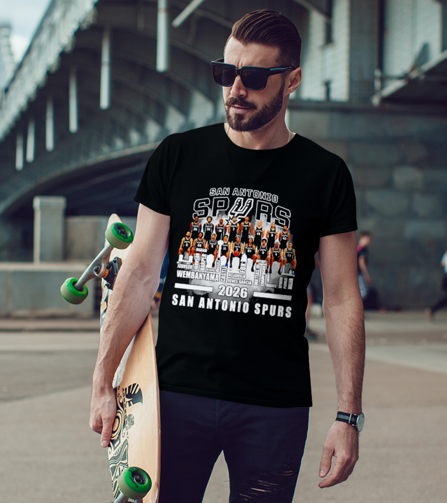 San Antonio Spurs Players 2026 Names Lineup T-Shirt
