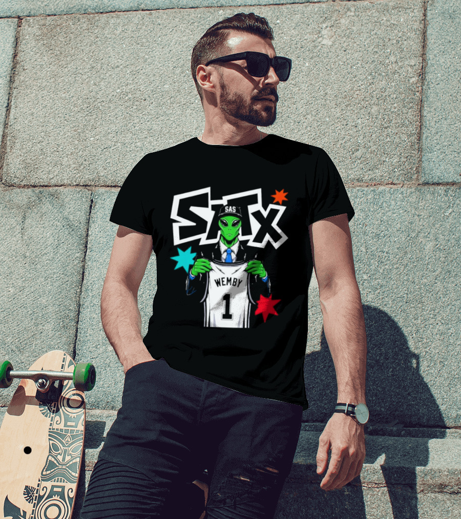 SATX SAS Wemby Alien Holding Wemby 1 Jersey T-Shirt