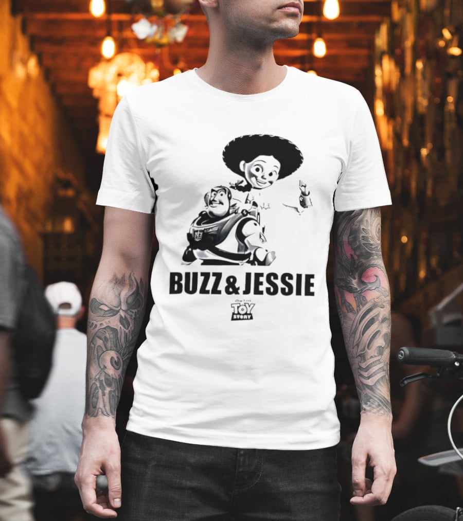 Buzz Lightyear Jessie Toy Story Disney Cartoon Characters T-Shirt