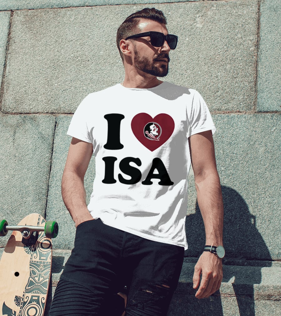 I Love Florida State Seminoles Heart ISA T-Shirt