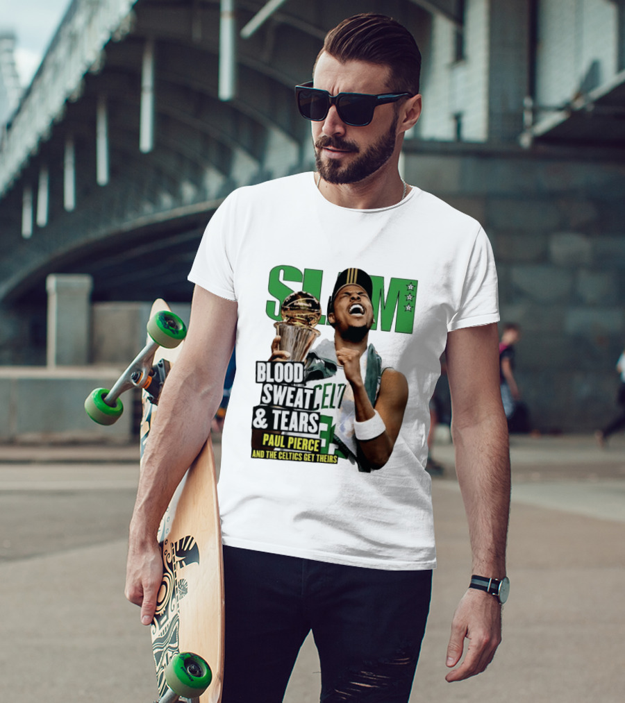 Paul Pierce SLAM Blood Sweat & Tears Celtics Champions T-Shirt