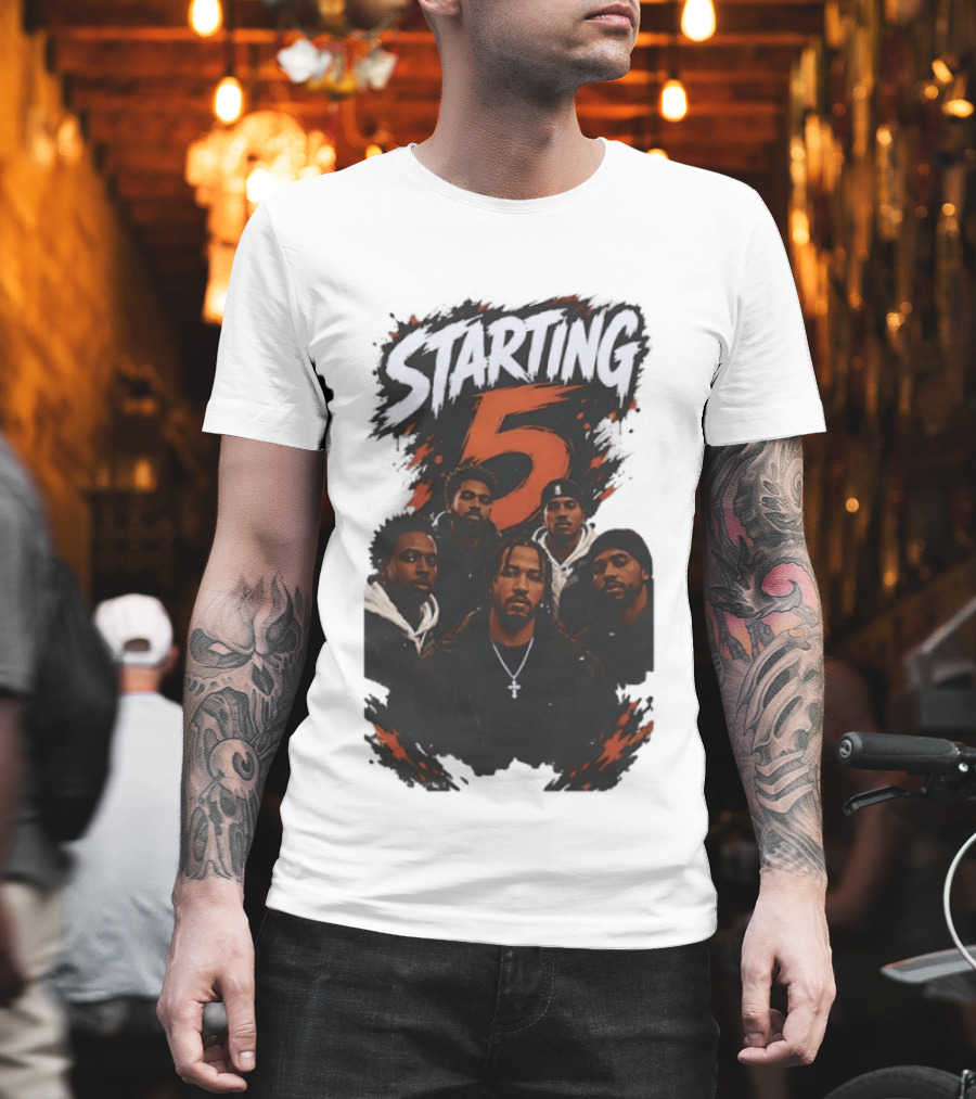 Starting 5 Basketball Hoop Squad Court Commanders New York Knicks T-Shirt